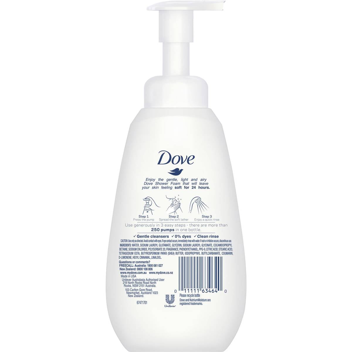 Dove Body Wash Shower Foam Shea Butter 400ml Woolworths