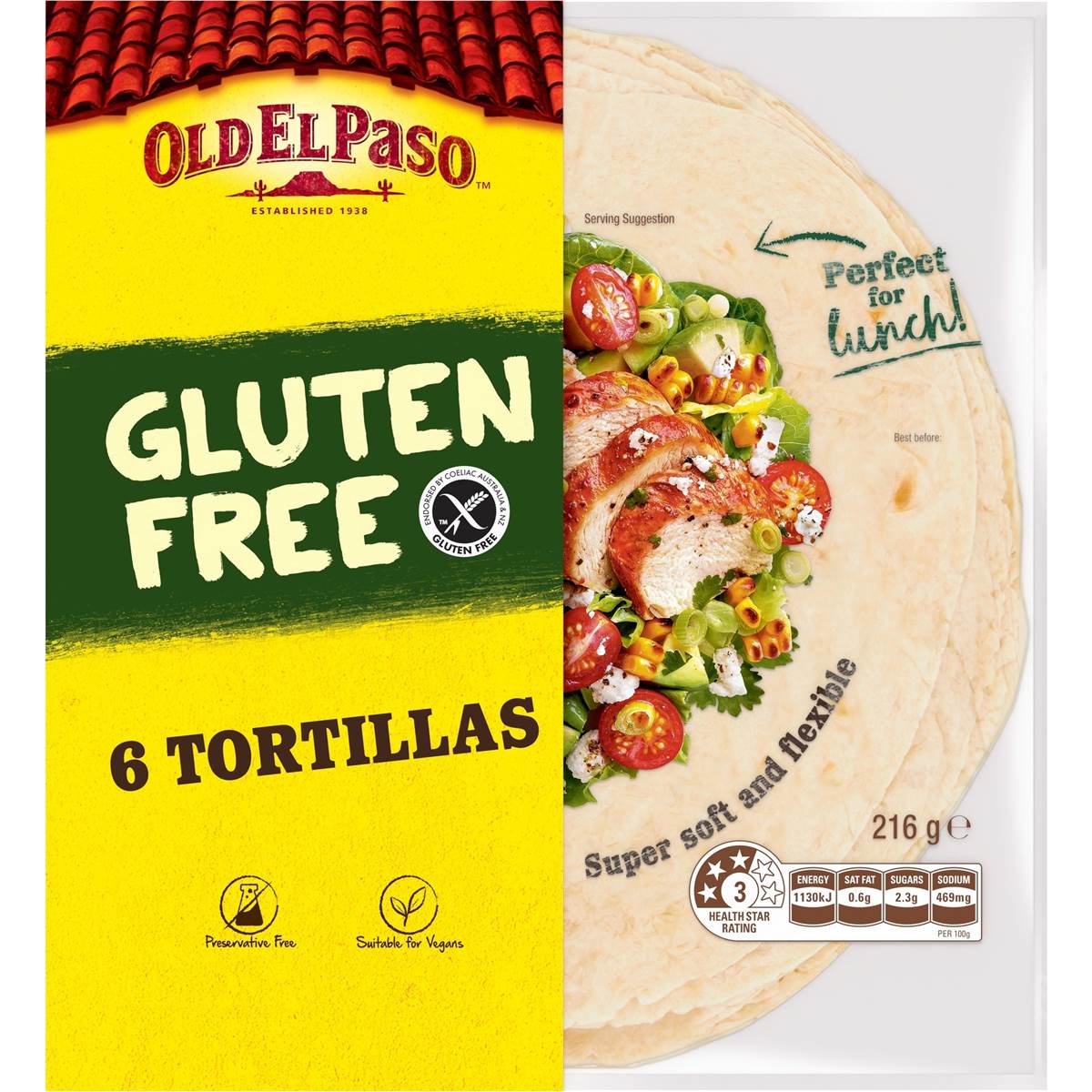 Old El Paso Gluten Free Tortilla Fajitas 216g Woolworths