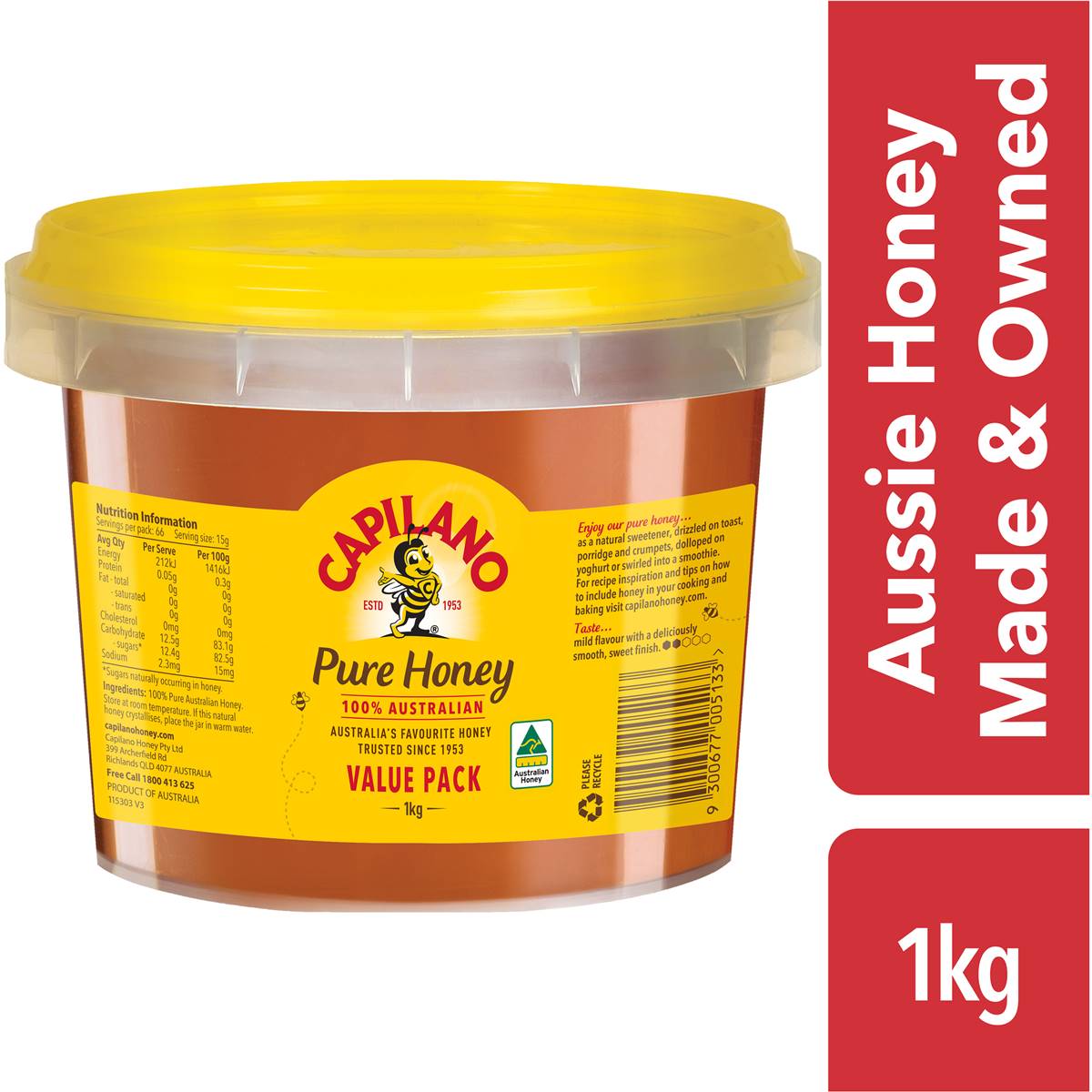 Capilano Pure Australian Honey Pail Kg Woolworths