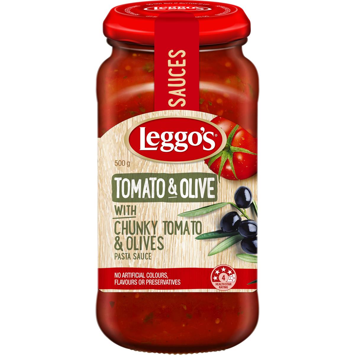 Leggo's Pasta Sauce Tomato & Olive 500g Woolworths