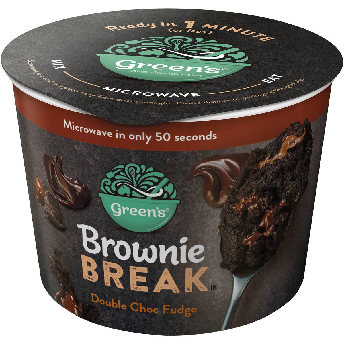 Green's Brownie Break Double Chocolate Fudge 75g Woolworths