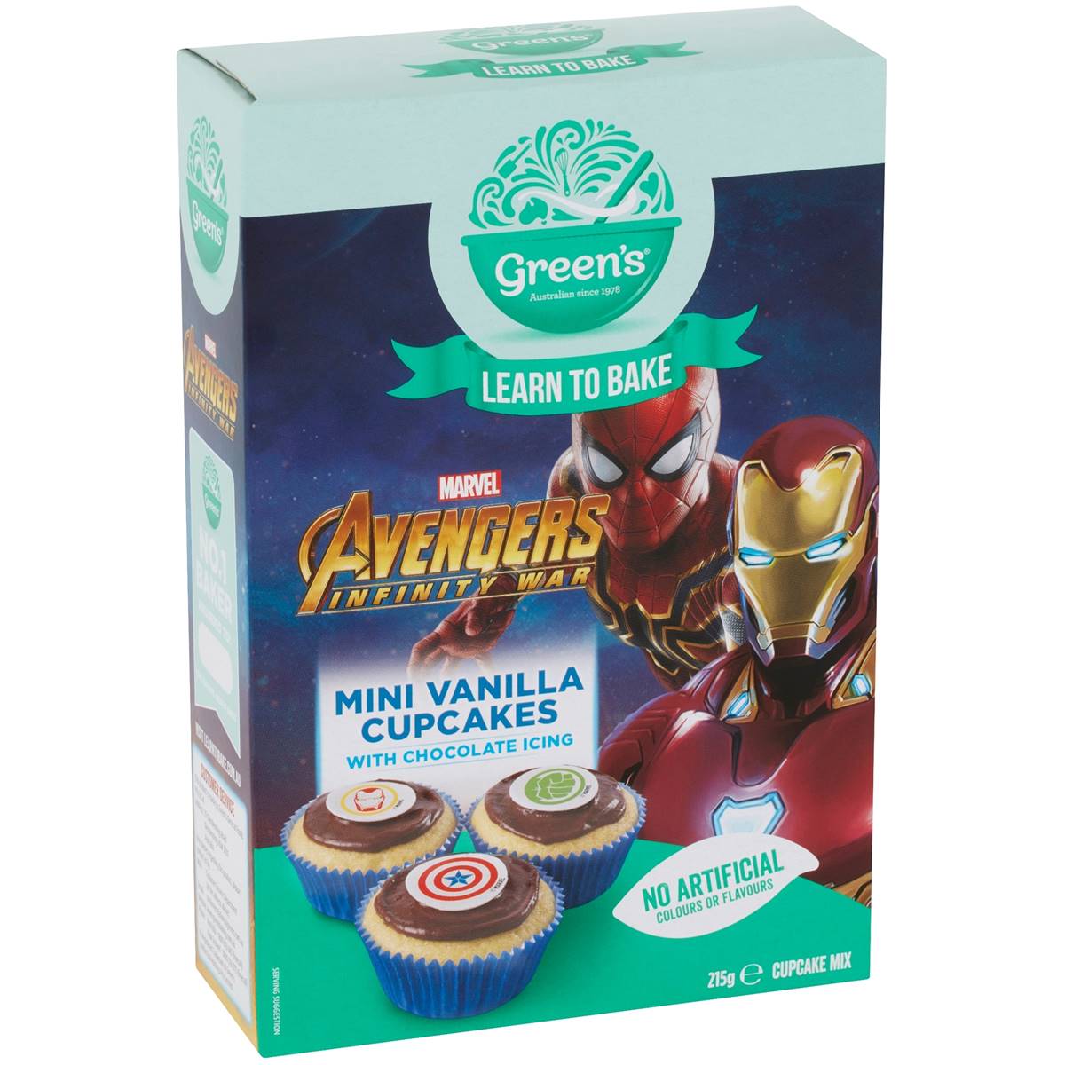 Greens Learn To Bake Kids Disney Marvel Cupcake 215g Woolworths