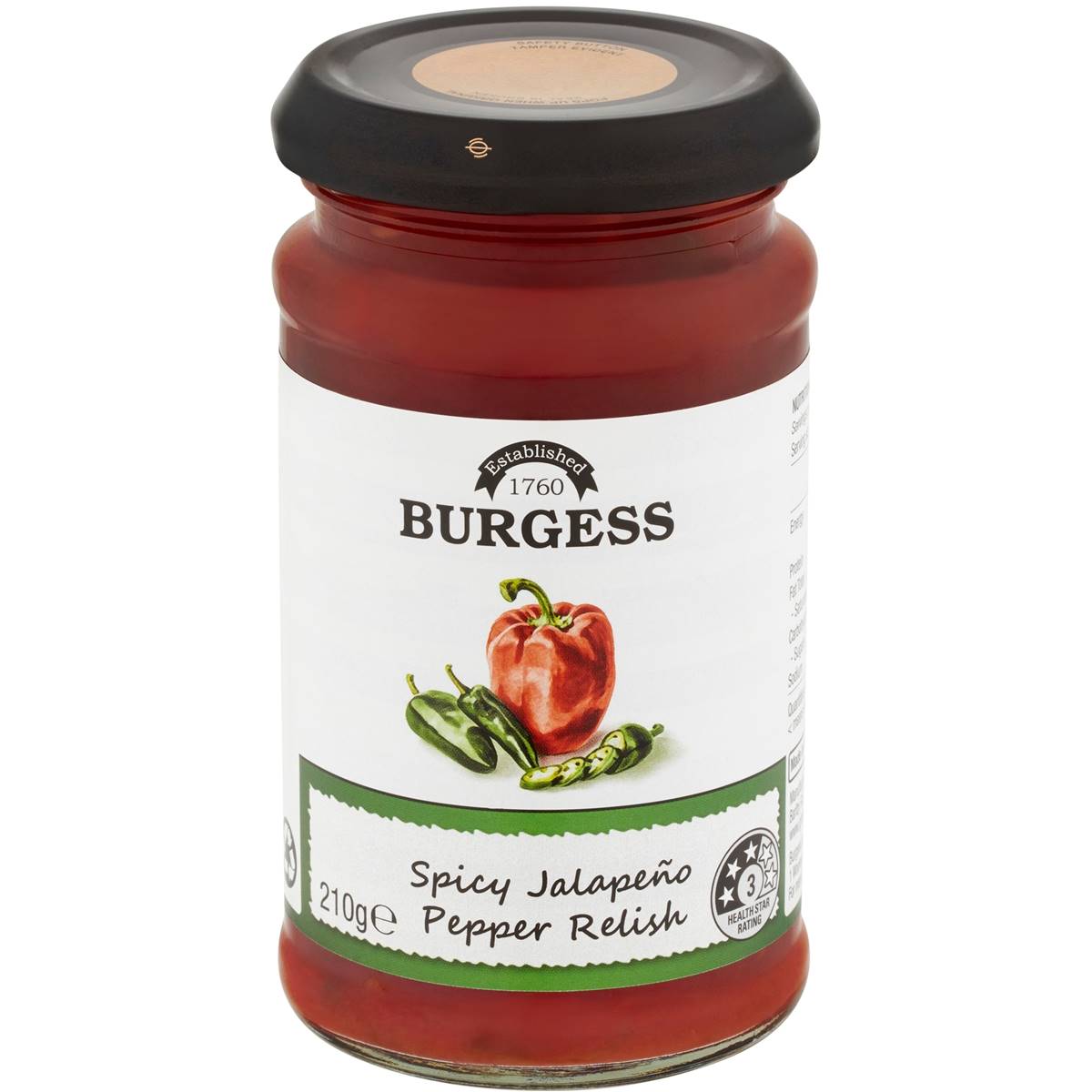 Burgess Spicy Jalapeno Pepper Relish 210g Woolworths