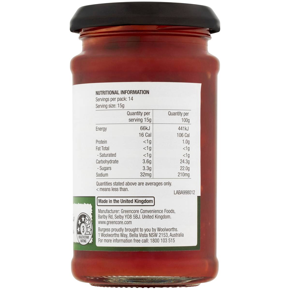 Burgess Spicy Jalapeno Pepper Relish 210g Woolworths
