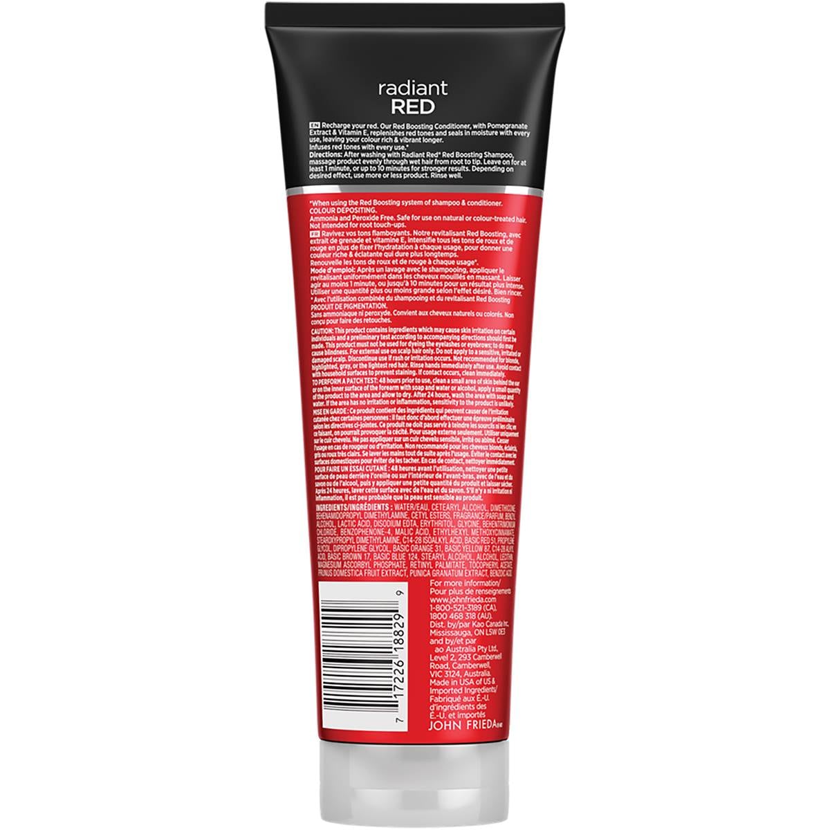 John Frieda Radiant Red Colour Boosting Conditioner 250ml Woolworths