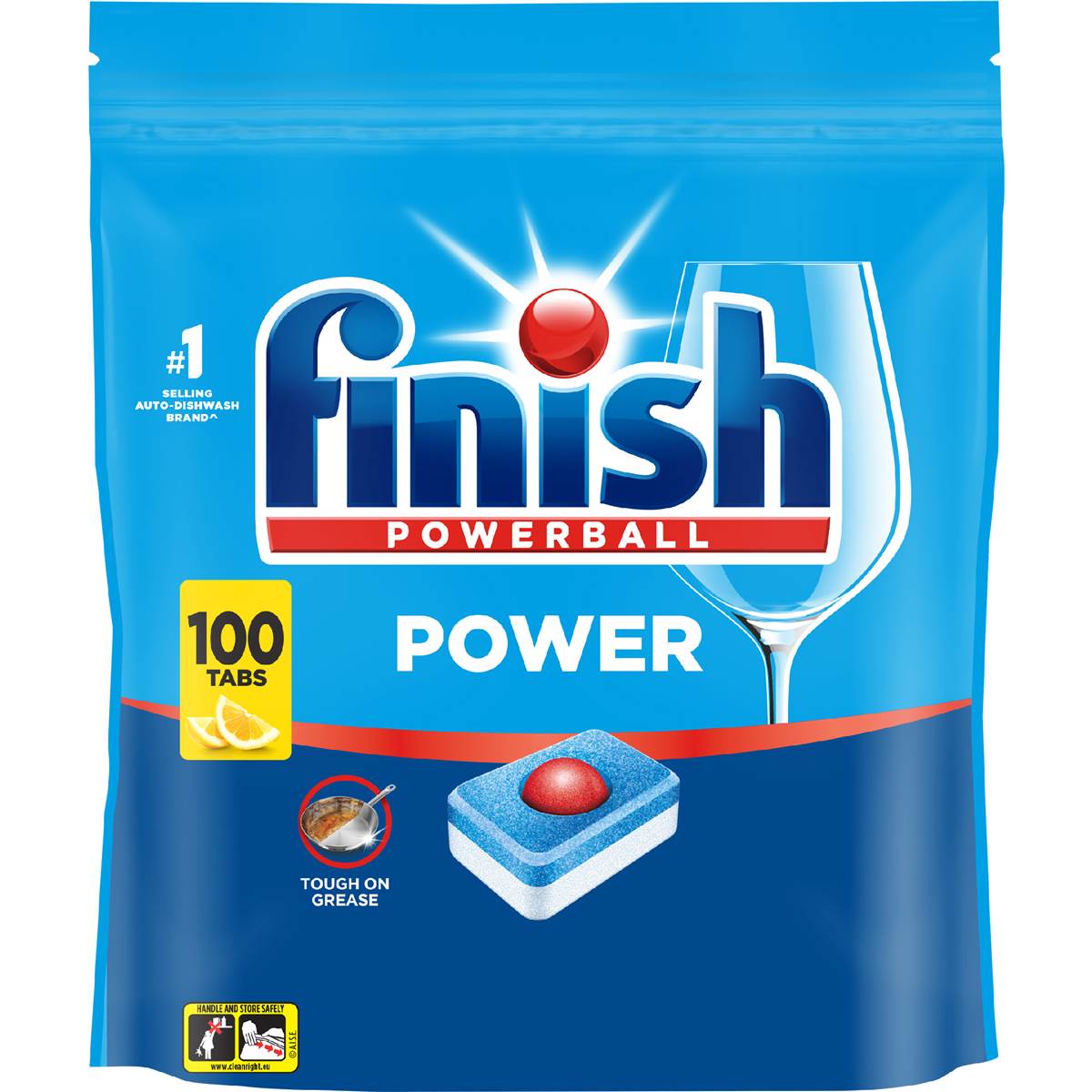 Finish Power Dishwashing Tablets Lemon 100 pack