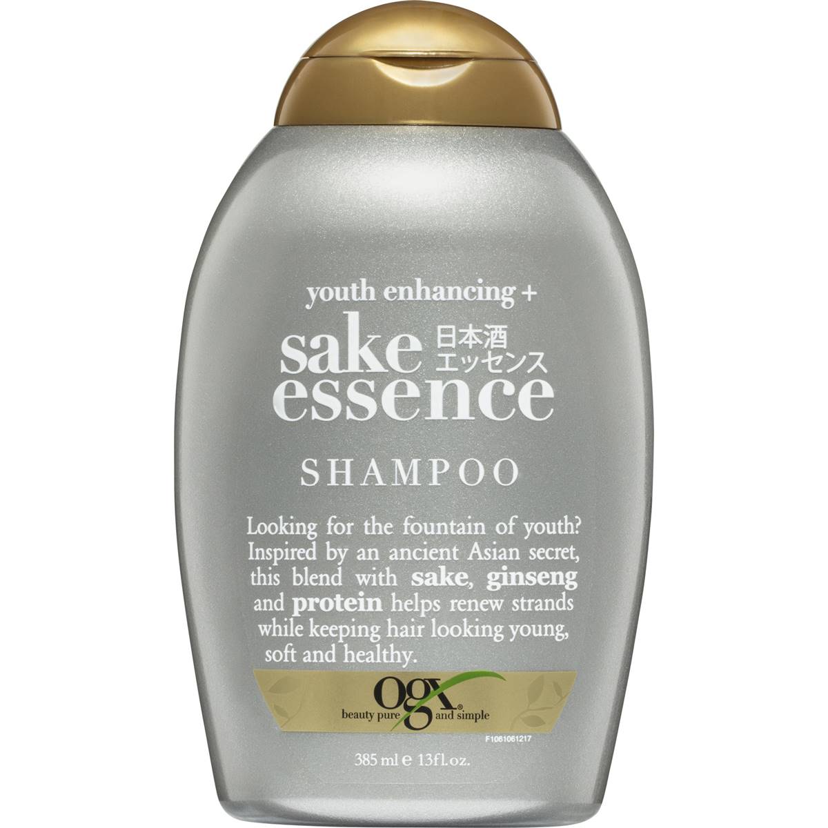 Ogx Youth Enhancing+ Sake Essence Shampoo 385ml Woolworths