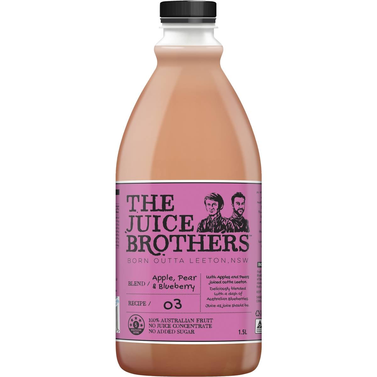 The Juice Brothers Apple Pear & Blueberry 1.5l Woolworths