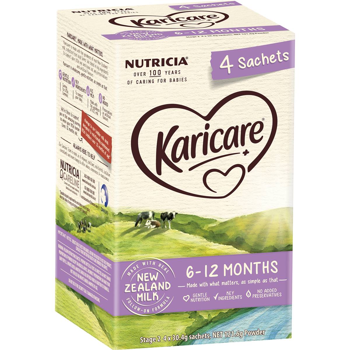 Karicare 2 Baby Followon Formula Sachets From 6 To 12 Months 30.4g X4