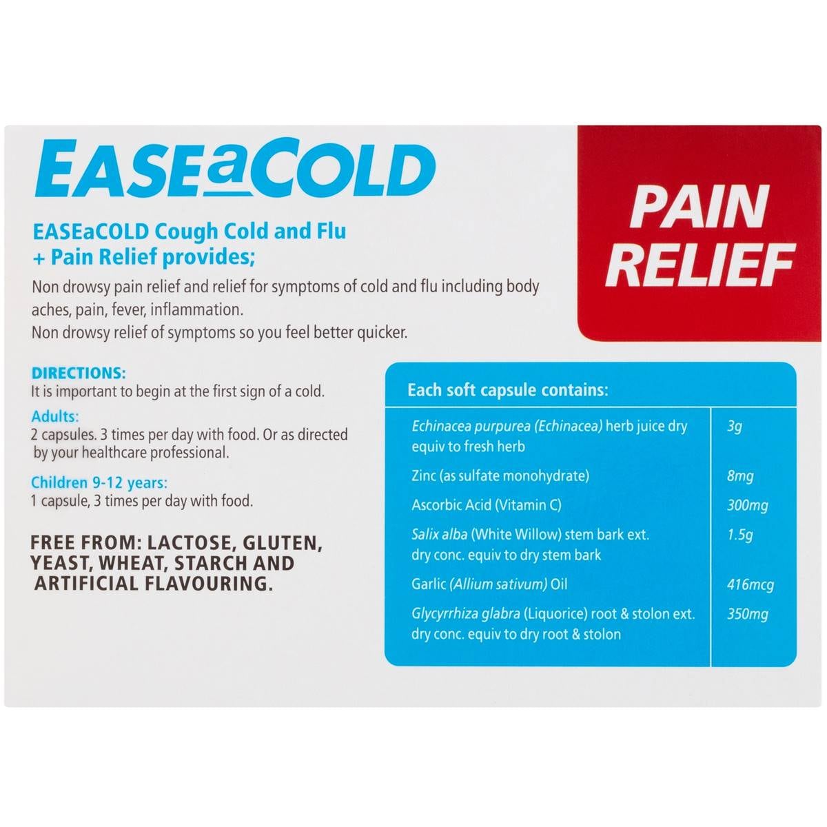 Ease A Cold Cough Cold Flu Pain Relief 24 Pack Woolworths