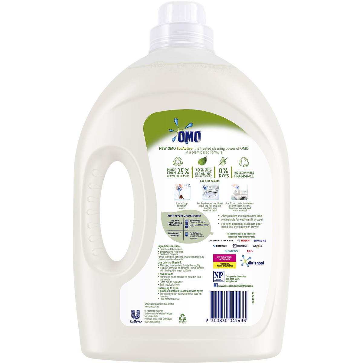 Omo Eco Laundry Liquid 1.8l Woolworths