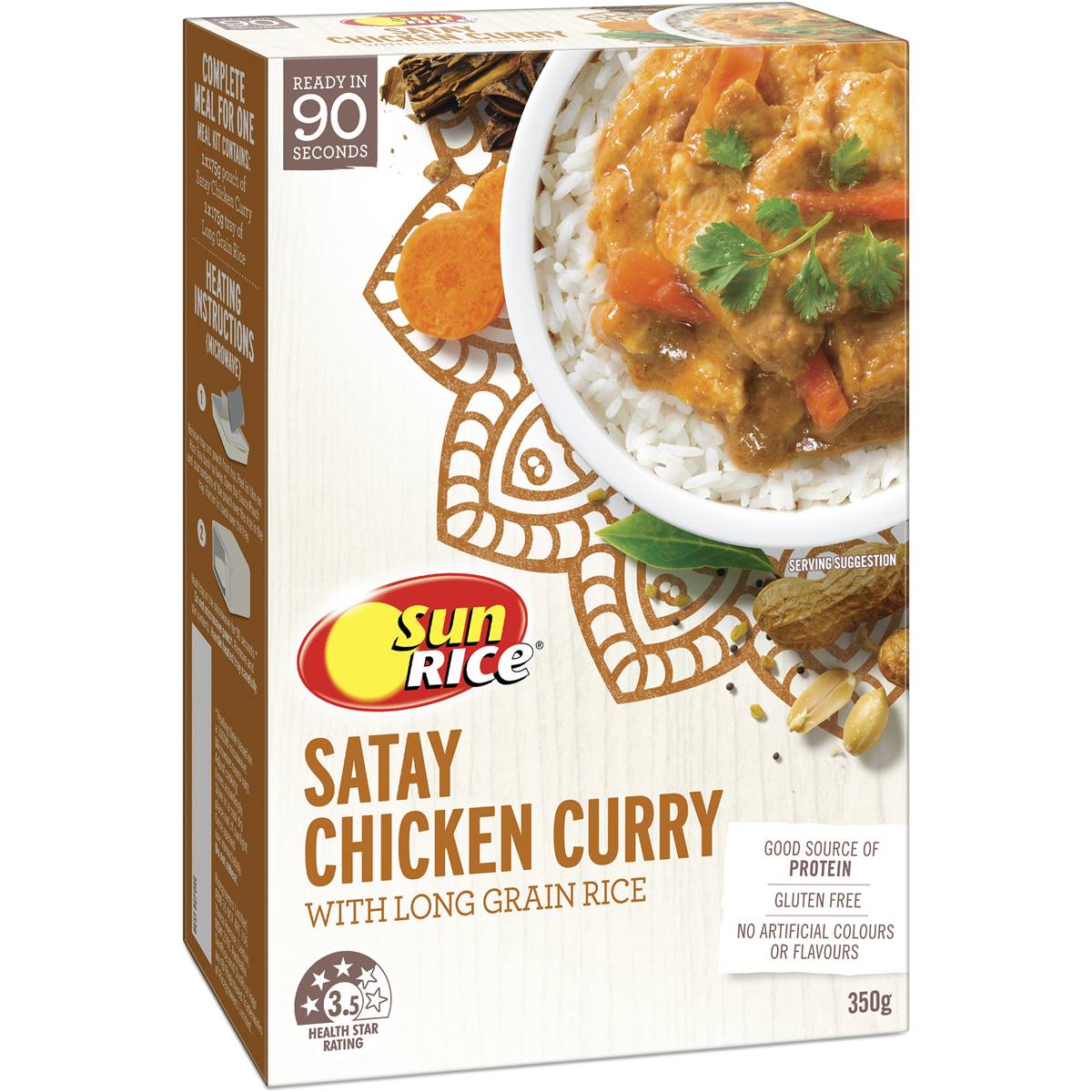 Sunrice Satay Chicken Curry And Rice 350g Woolworths