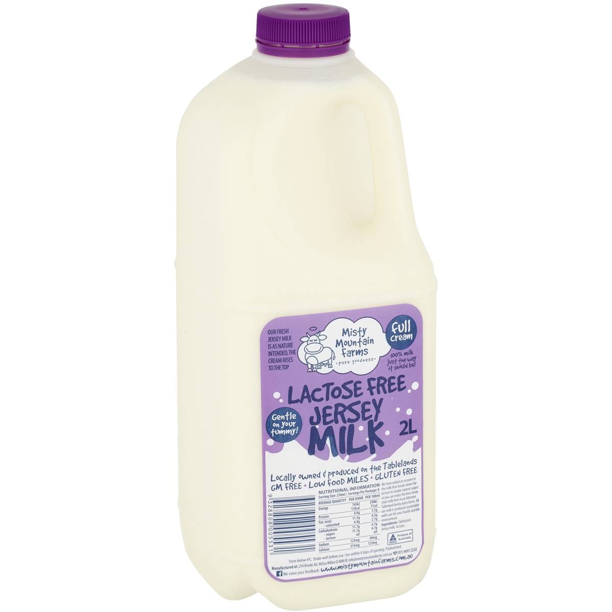 Misty Mountain Lactose Free Full Cream Milk 2l Woolworths