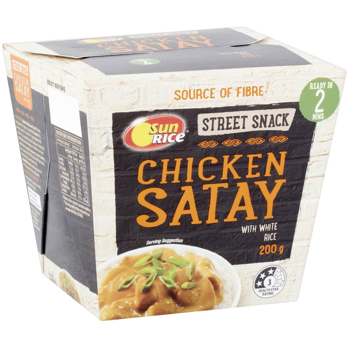 Sunrice Street Snack Chicken Satay 200g Woolworths
