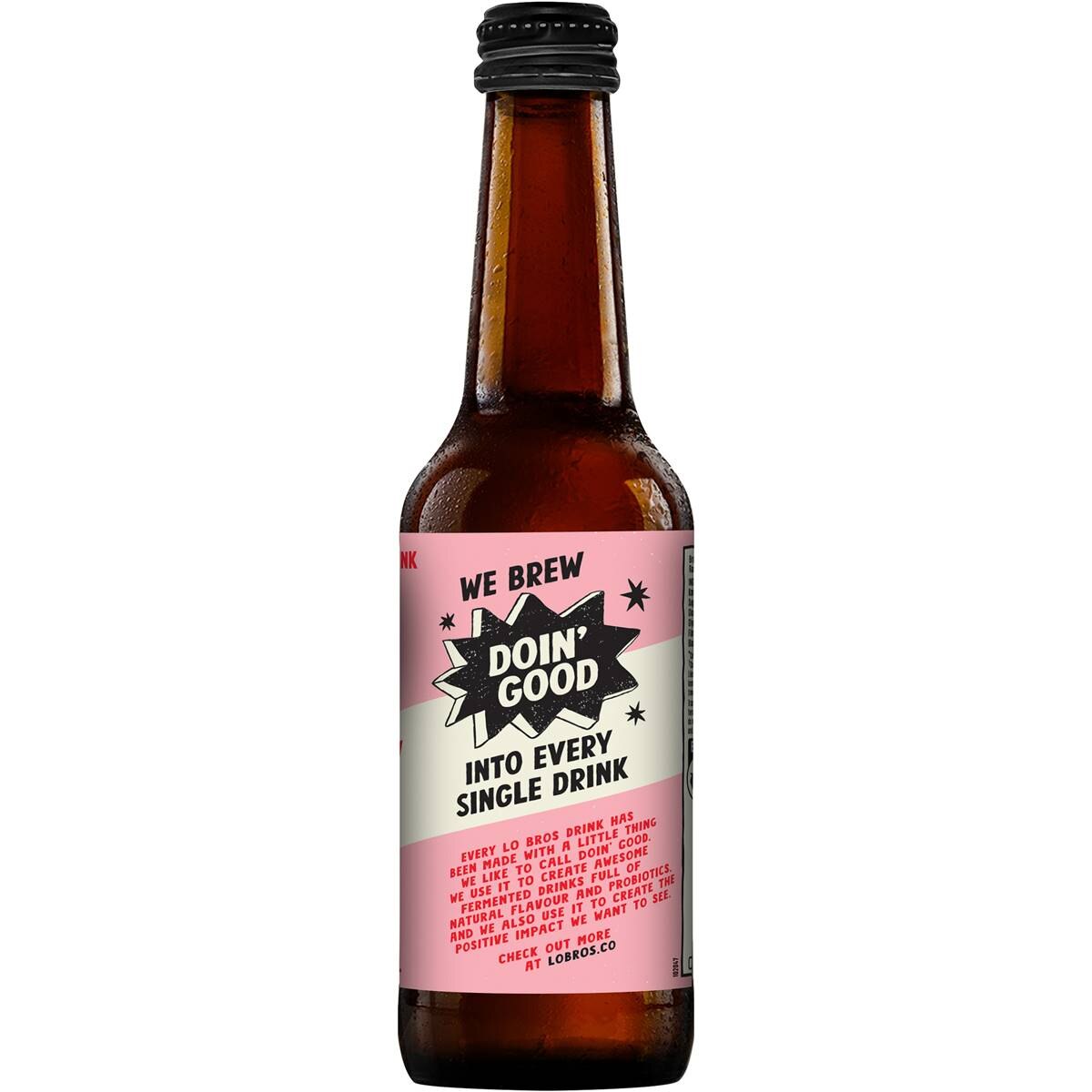 Lo Bros Kombucha Raspberry And Lemon 330ml Woolworths