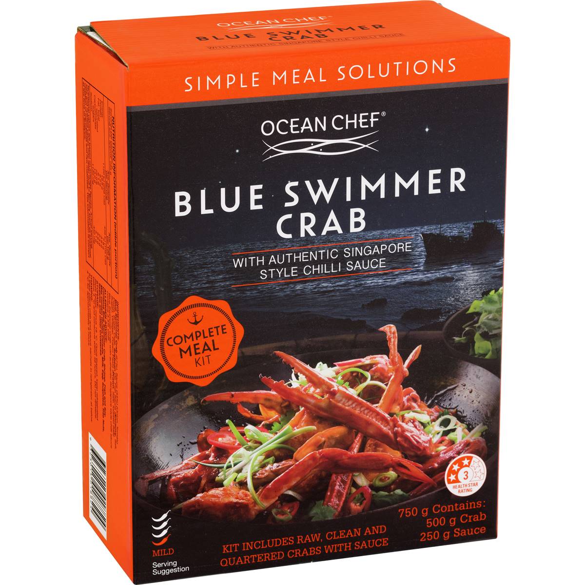 Ocean Chef Blue Swimmer Crab With Singapore Style Chilli Sauce 750g