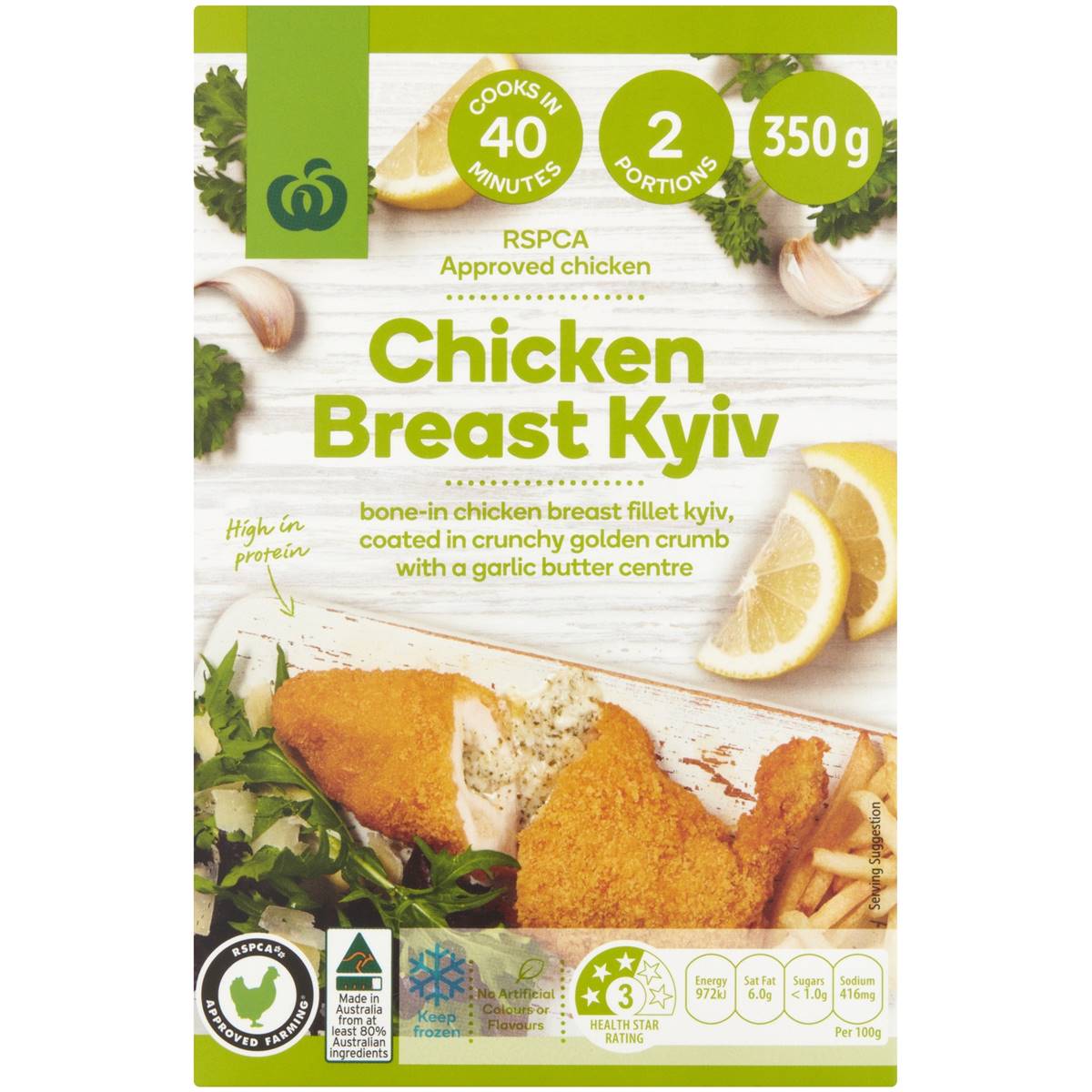 Woolworths Chicken Breast Kiev 350g Woolworths