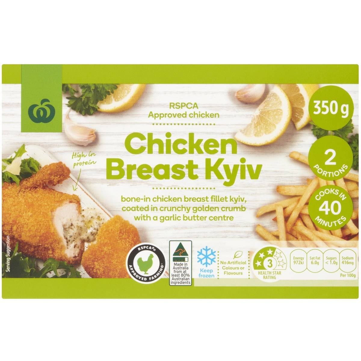 Woolworths Chicken Breast Kiev 350g Woolworths