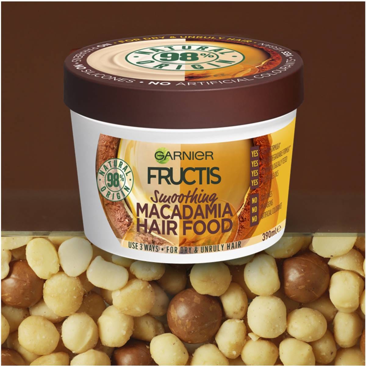 Garnier Fructis Hair Food Smoothing Macadamia 390ml Woolworths