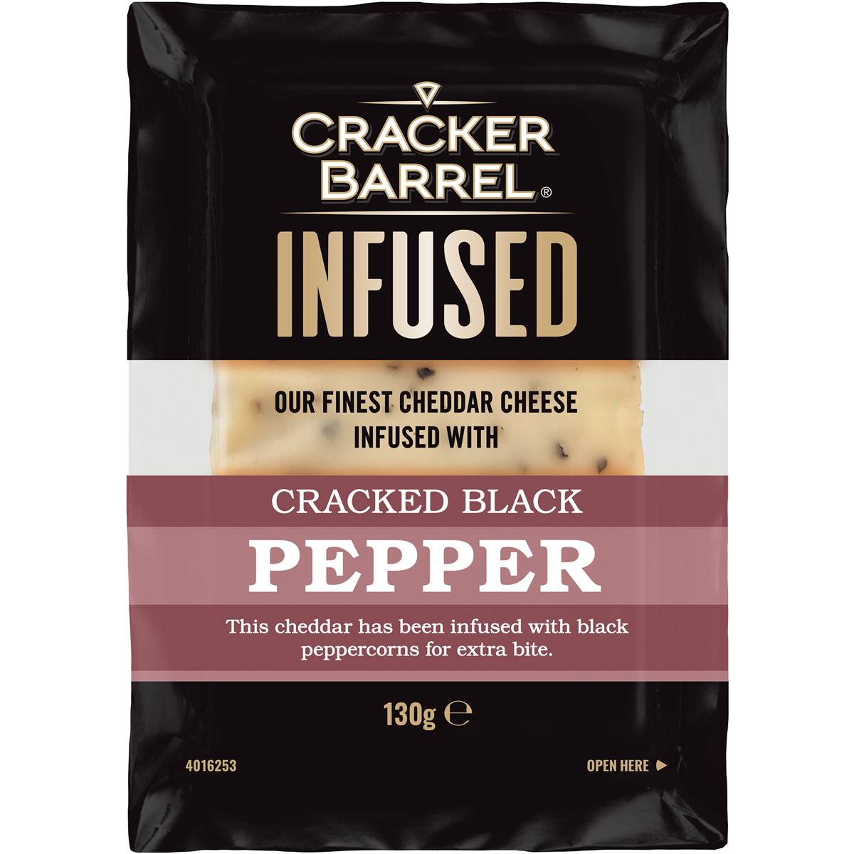 Cracker Barrel Infused Cracked Pepper 130g Woolworths   682911 