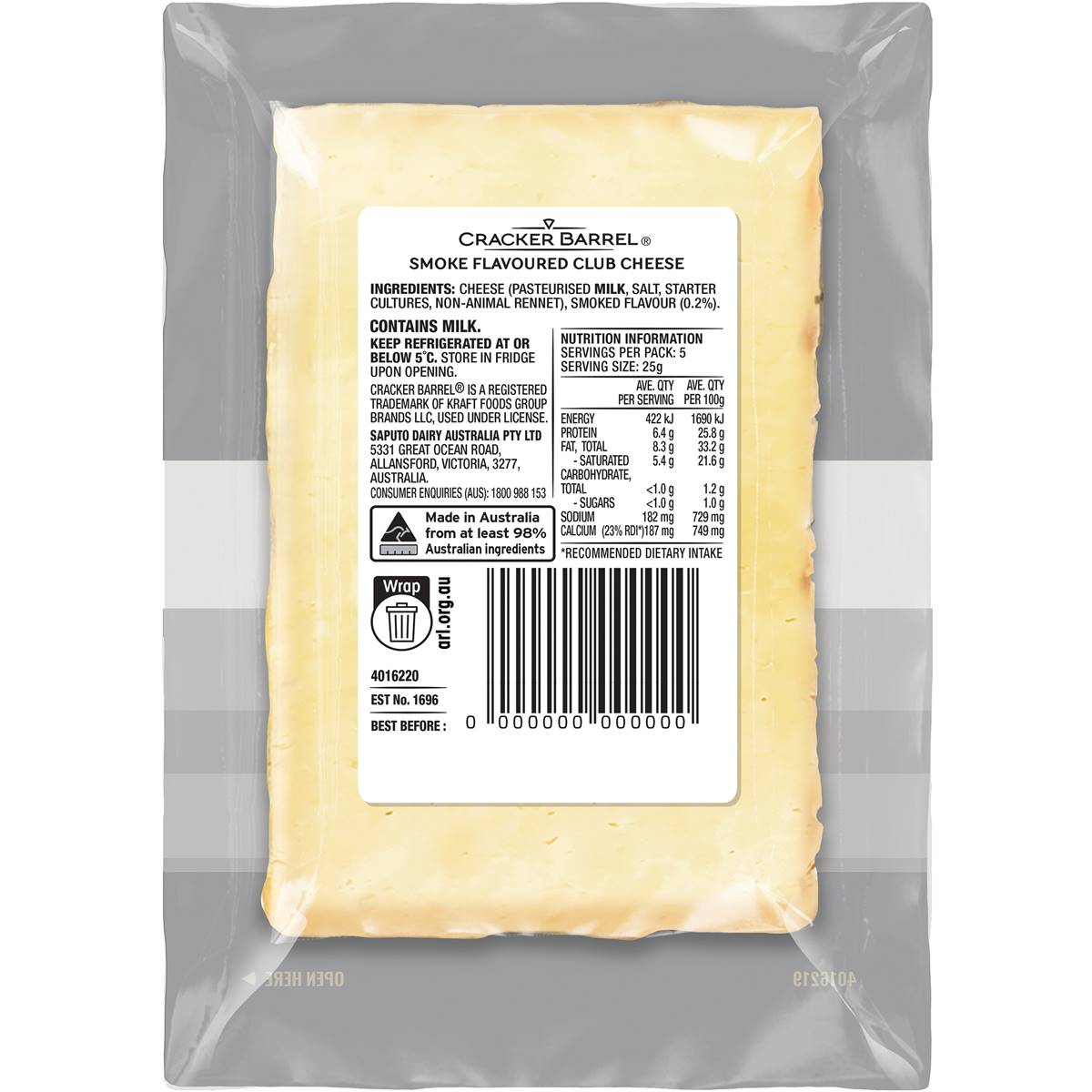 Cracker Barrel Infused Smoked 130g Woolworths