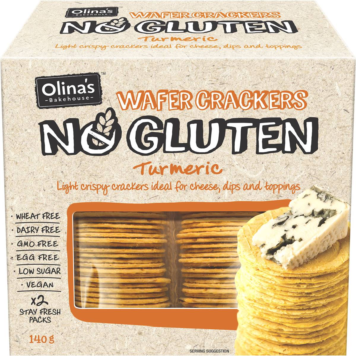 Olina s Gluten Free Turmeric Wafer Cracker 140g Woolworths