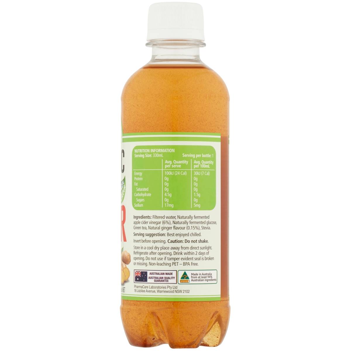 Nature's Way Apple Cider Vinegar Ginger Flavoured Drink 330ml Woolworths