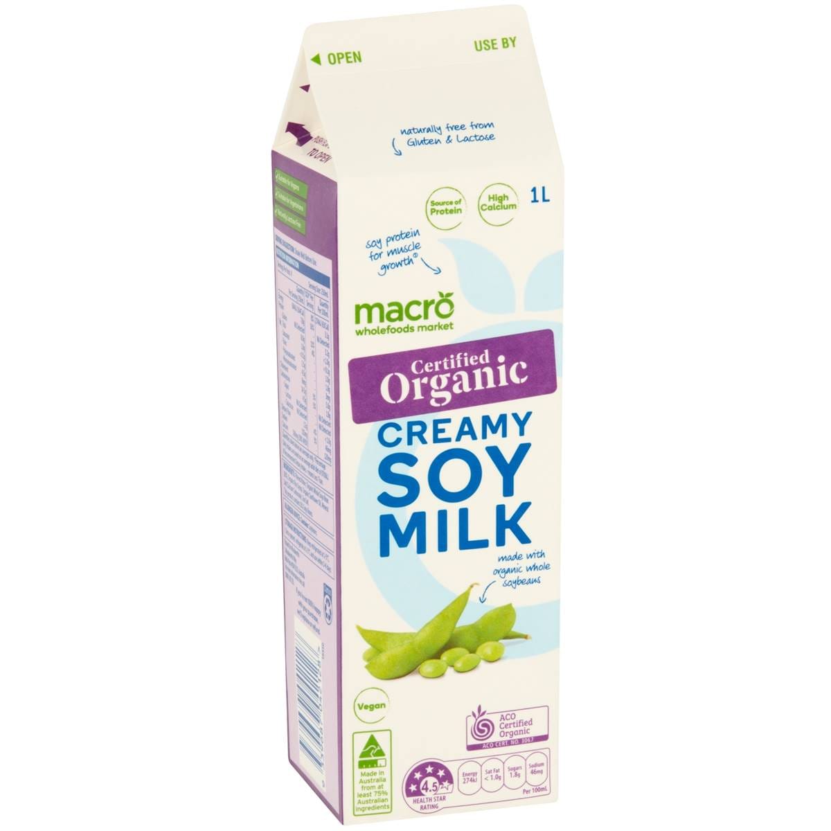 Macro Organic Creamy Soy Milk 1l Woolworths