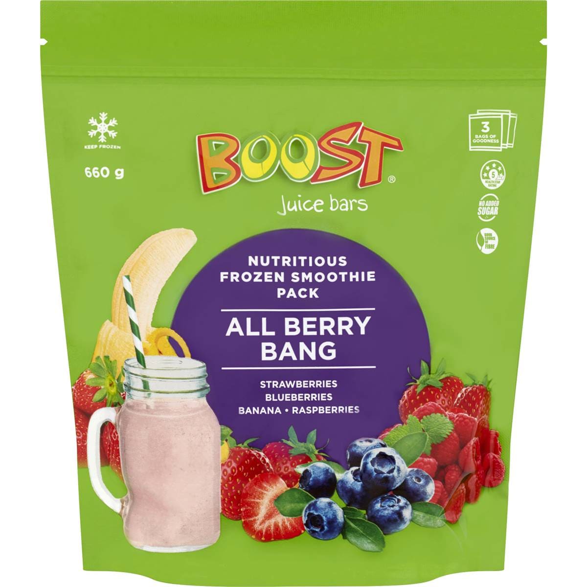 Boost Smoothie Mix All Berry Bang 3 Pack Woolworths