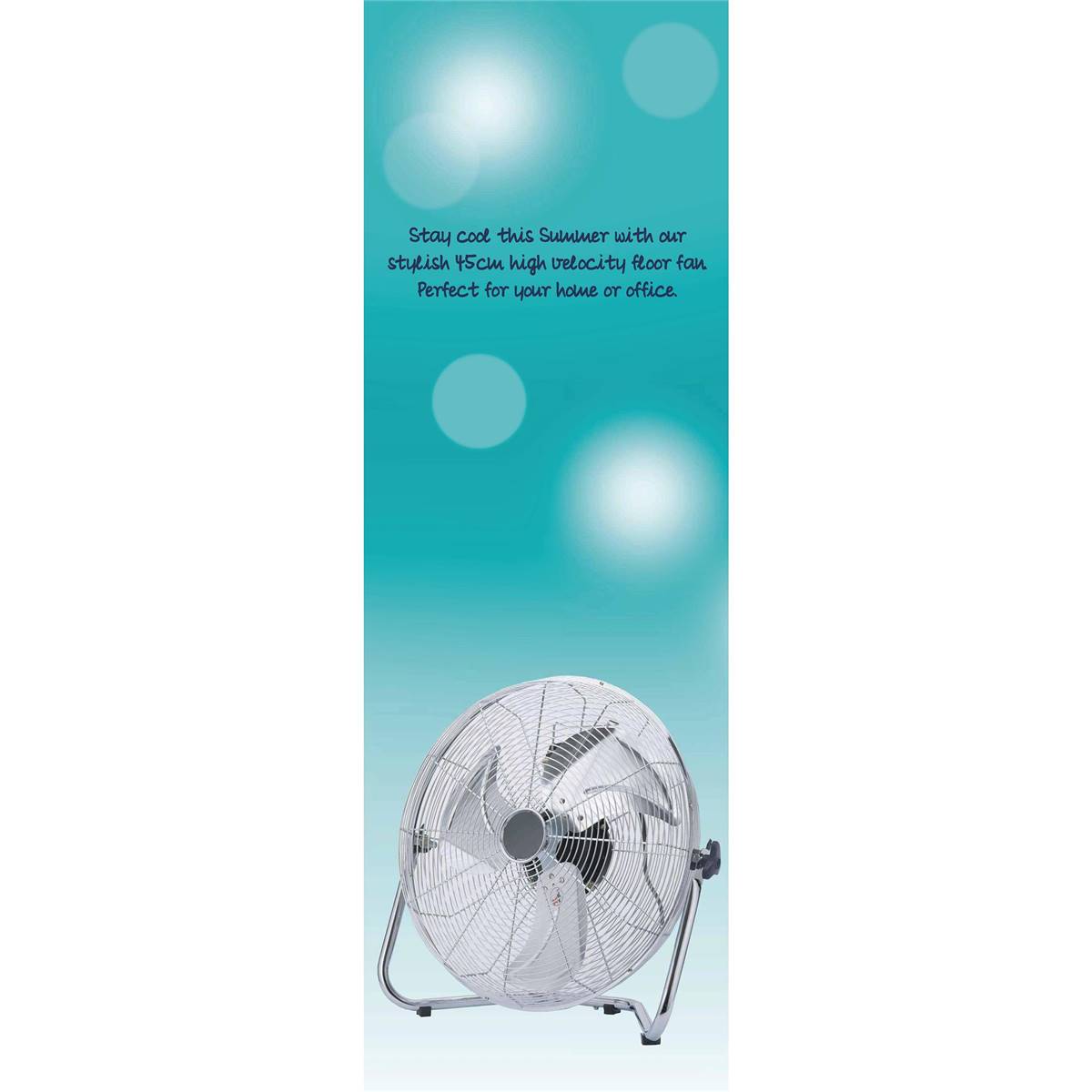 Adesso 45cm High Velocity Floor Fan Each Woolworths