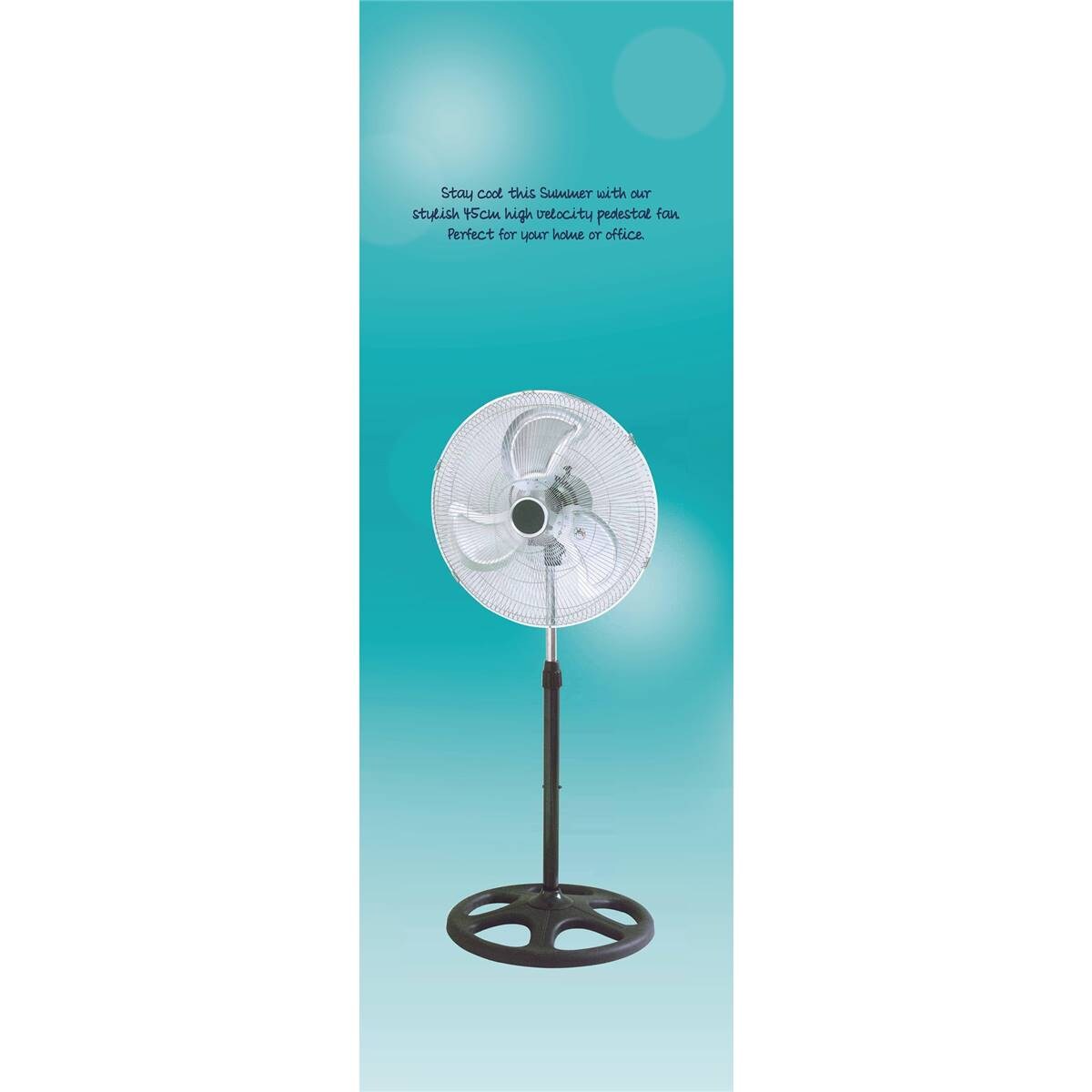 Adesso 45cm High Velocity Pedestal Fan Each Woolworths