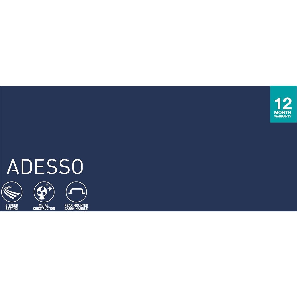 Adesso 45cm High Velocity Pedestal Fan Each Woolworths