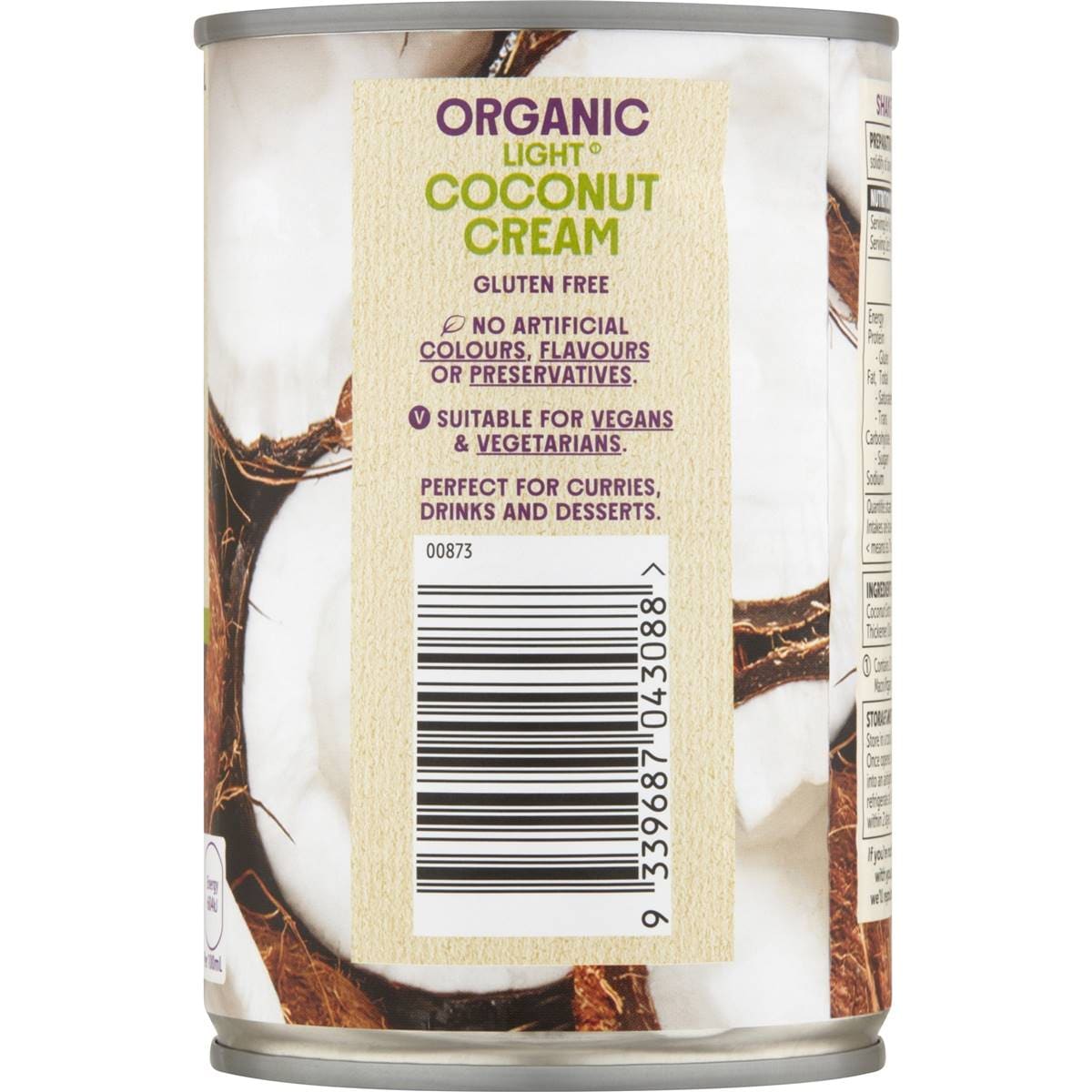 Macro Organic Light Coconut Cream 400ml Woolworths