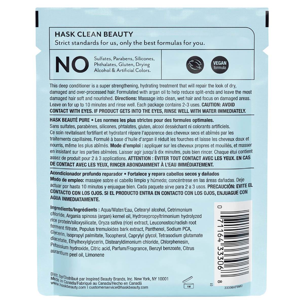 Hask Argan Oil Repairing Deep Conditioner 50g Woolworths