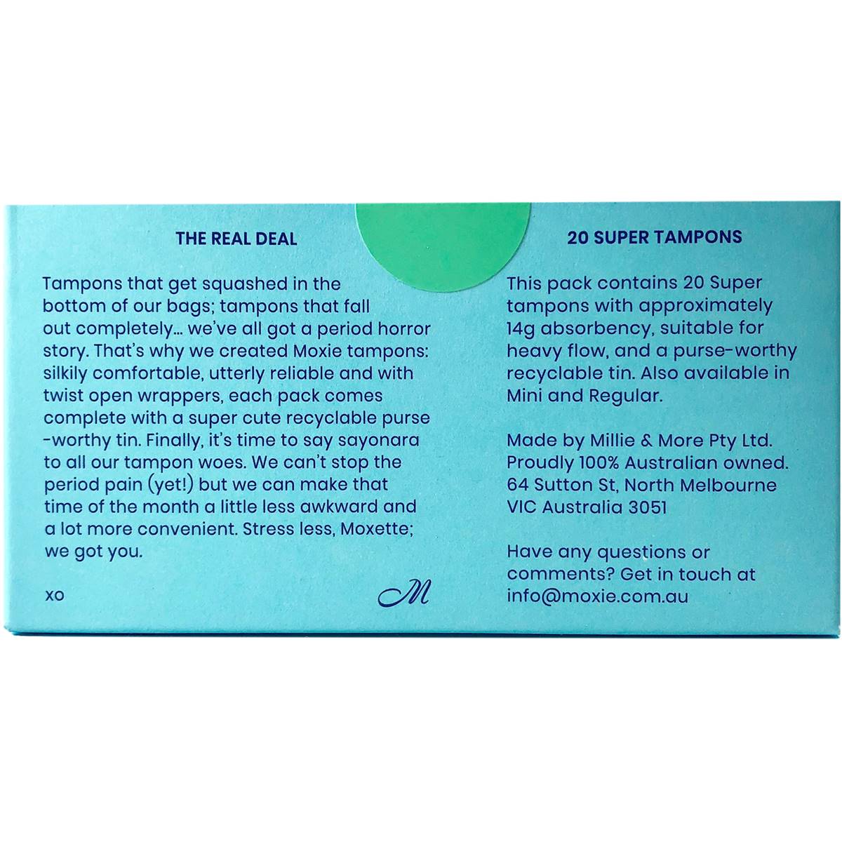 Moxie Super Tampons 20 Pack Woolworths