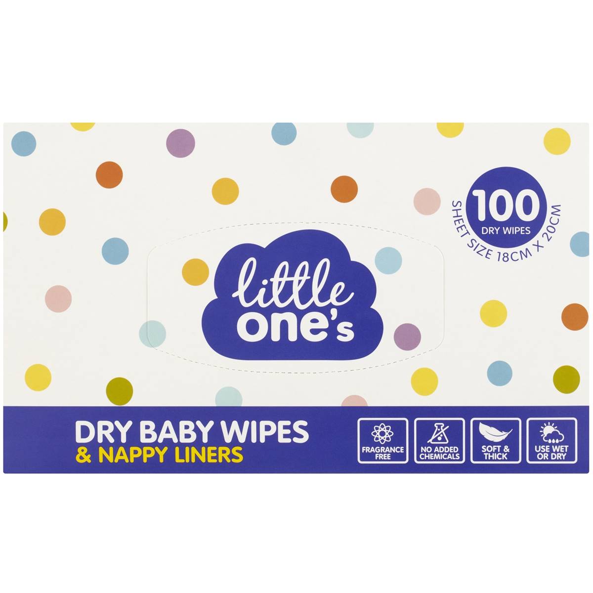 Little One's Baby Wipes Dry 100 Pack Woolworths