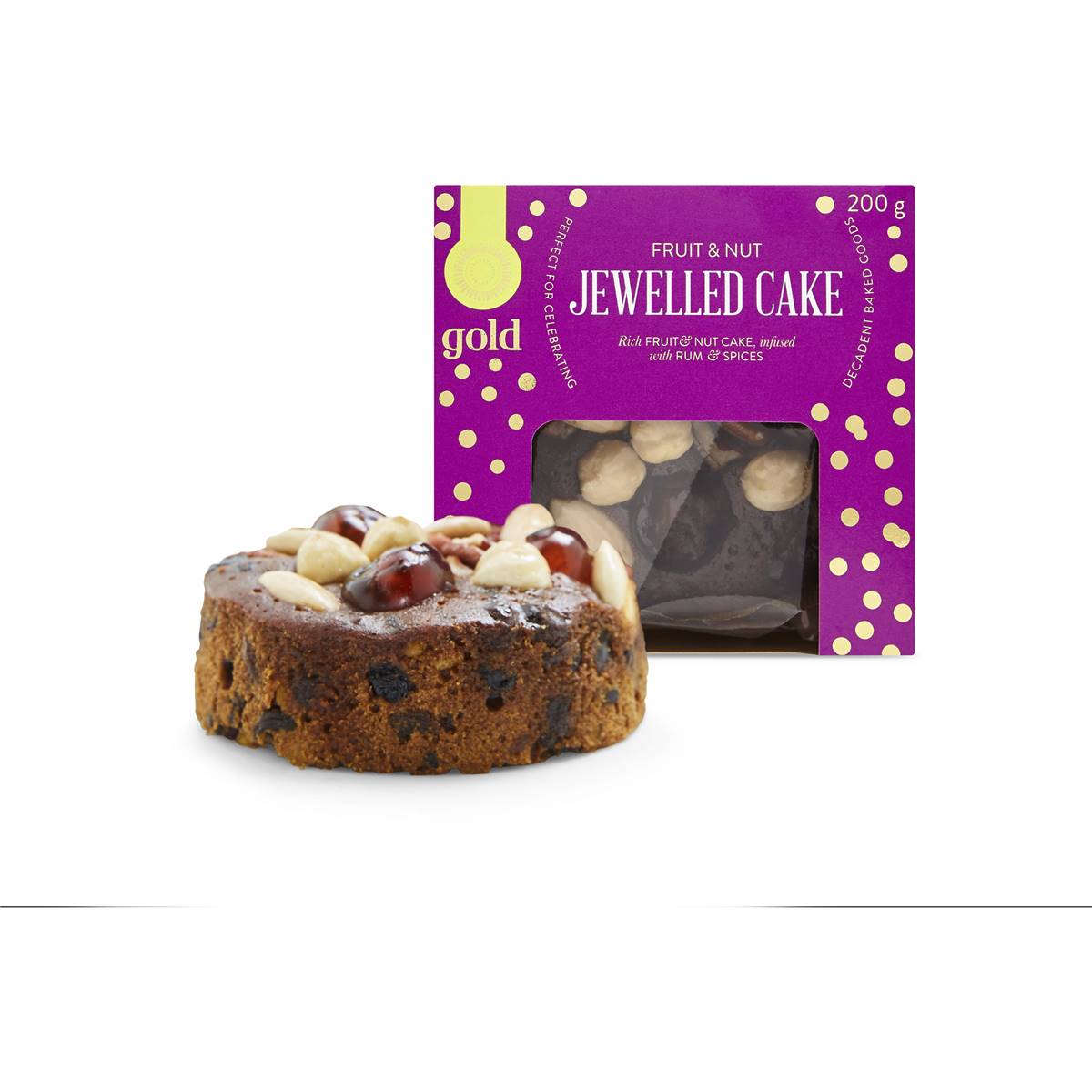 Gold Jewelled Fruit & Nut Cake