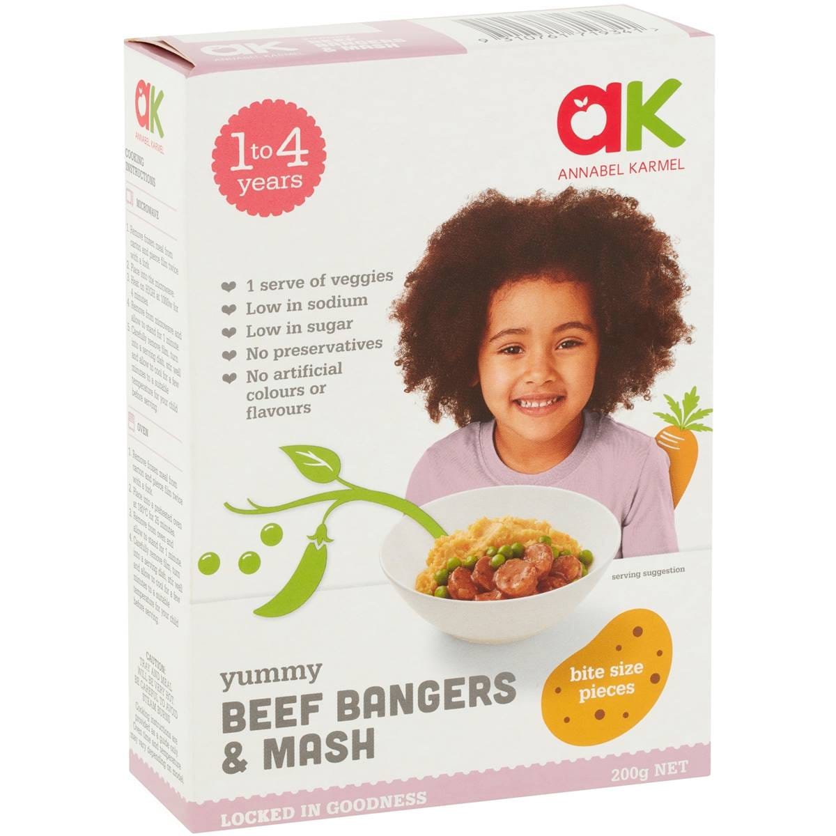 Annabel Karmel Beef Bangers & Mash 200g Woolworths
