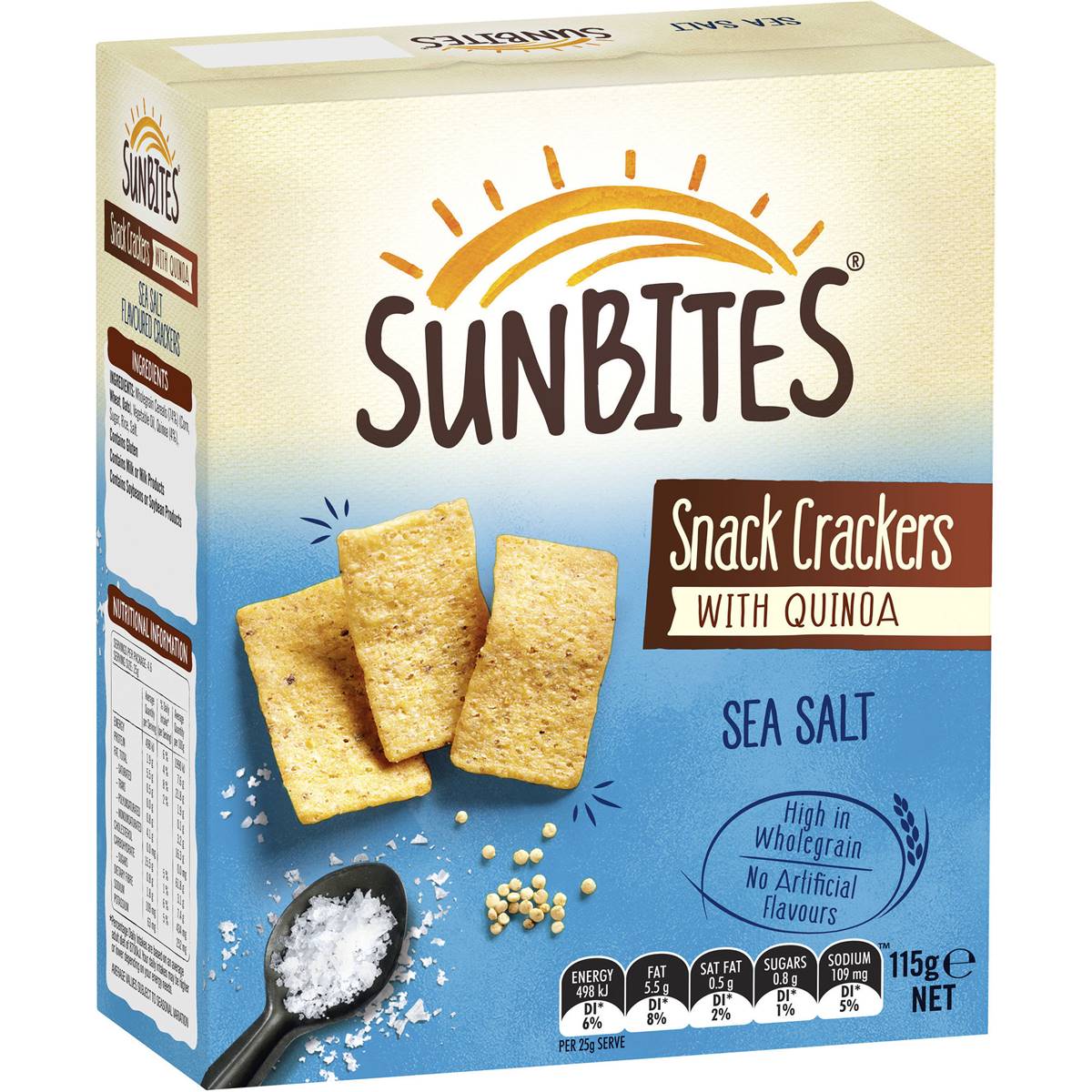 Sunbites Crackers Sea Salt 115g | Woolworths