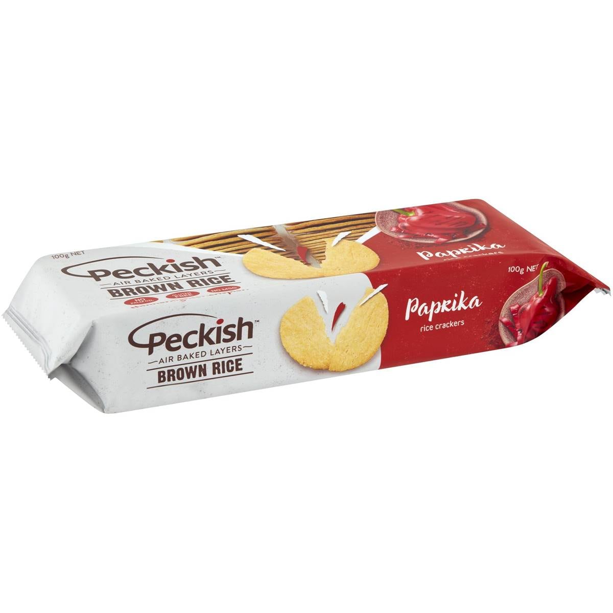 Peckish Brown Rice Cracker Paprika 100g Woolworths