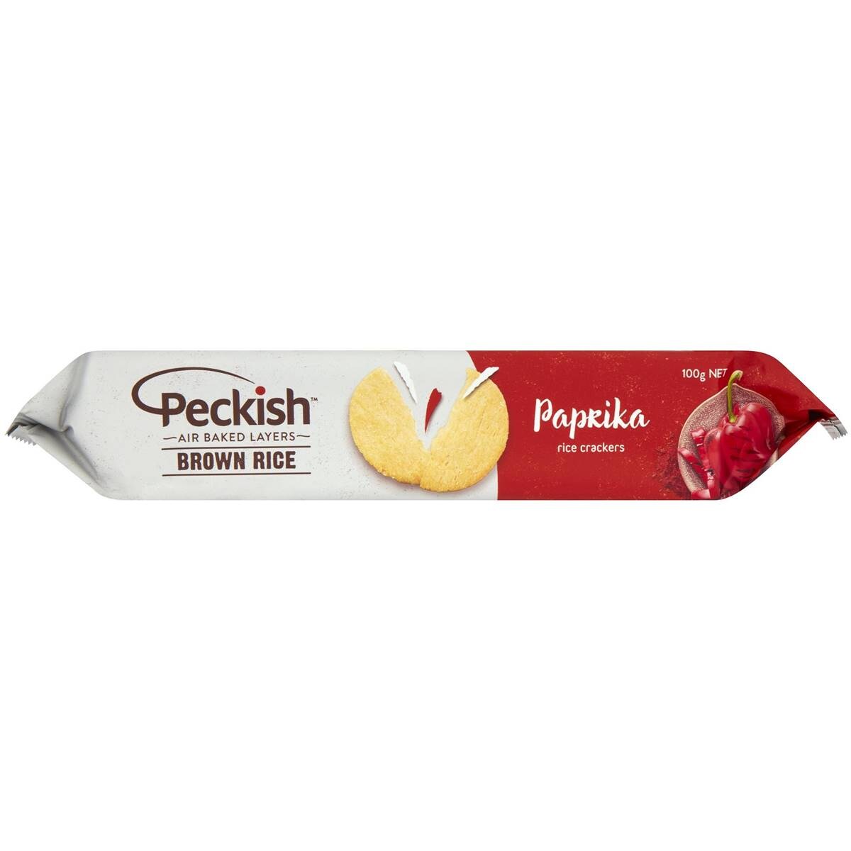 Peckish Brown Rice Cracker Paprika 100g Woolworths