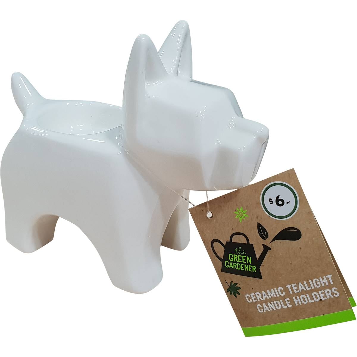 Green Gardener Ceramic Tealight Candle Holder Each Woolworths
