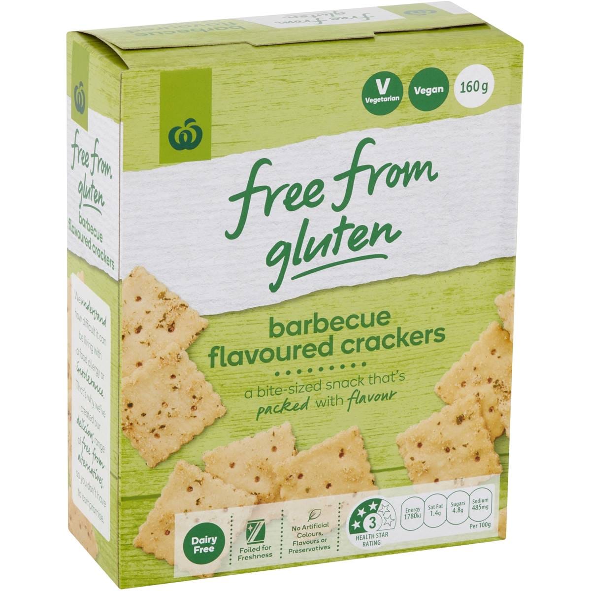 Woolworths Free From Gluten Barbecue Flavoured Crackers 160g Woolworths