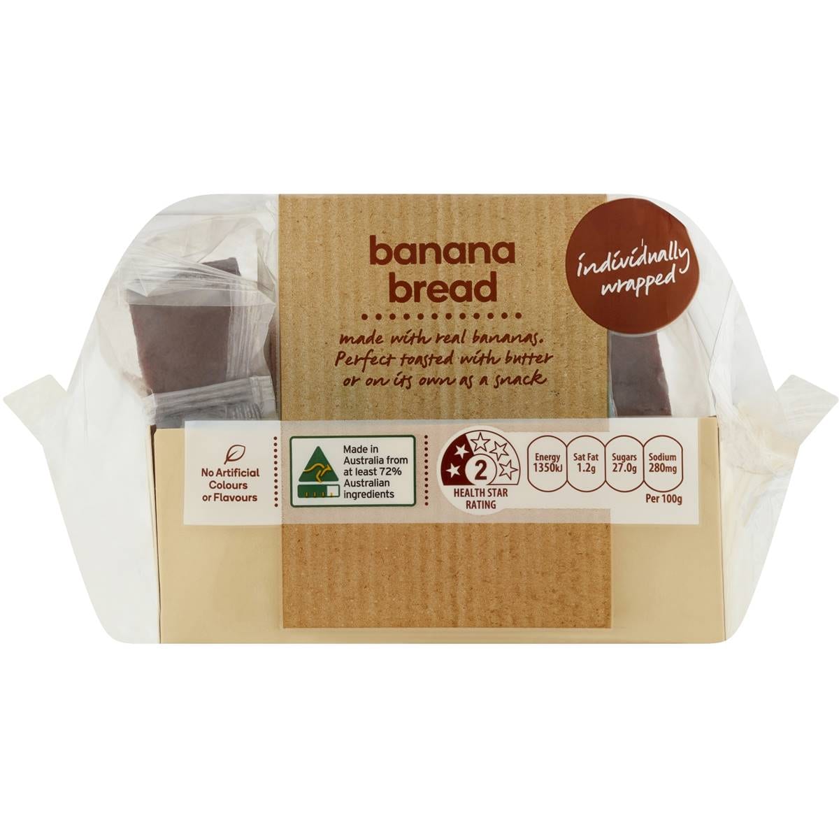 Woolworths Free From Gluten Banana Bread 4 Pack Woolworths