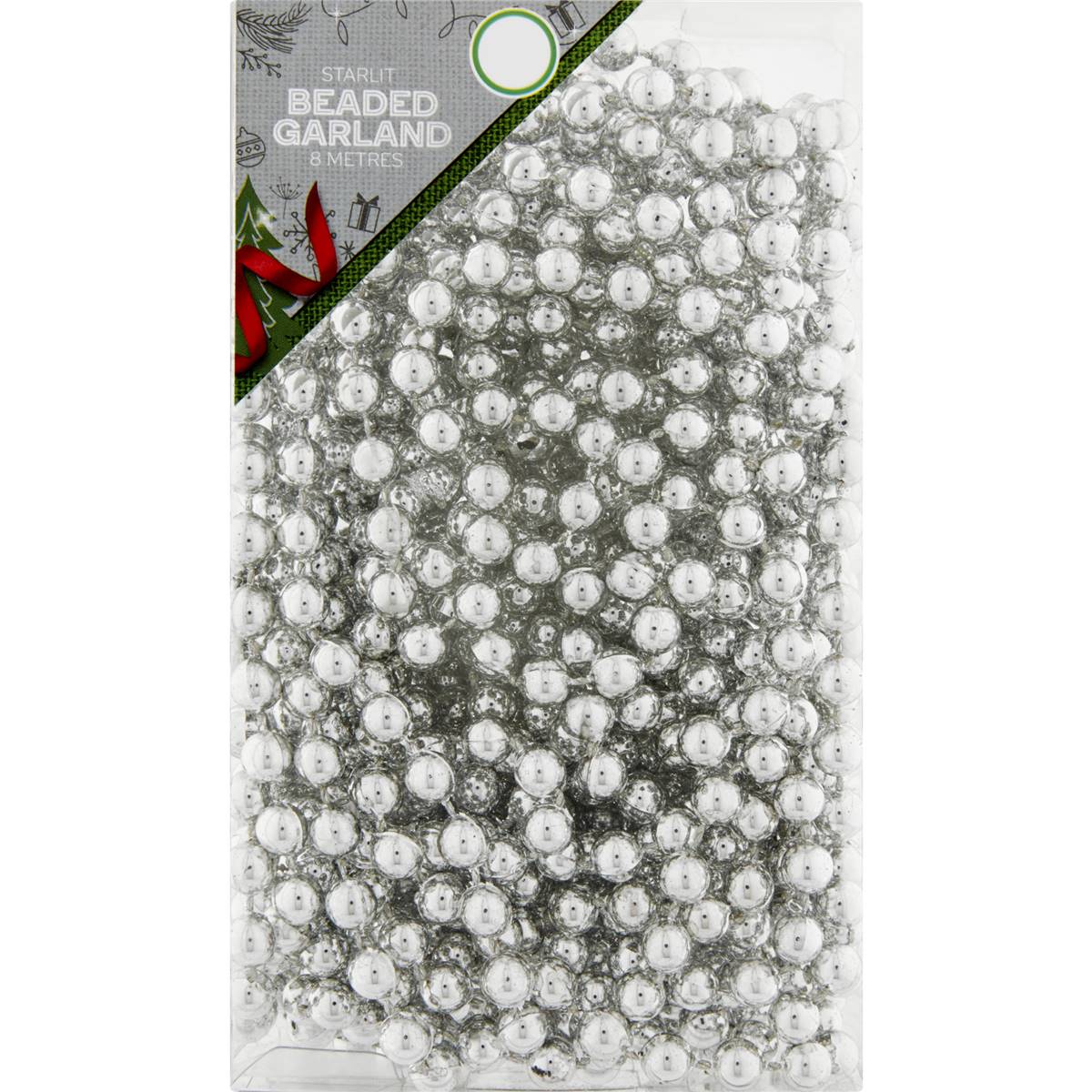 Christmas Starlit Beaded Garland 8m Each | Woolworths