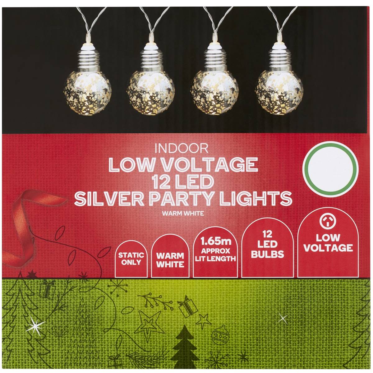 Christmas Low Voltage Silver Party Lights 12 Pack Woolworths