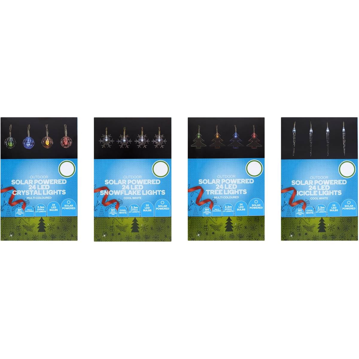 Christmas Solar Powered Basic 24led Lights Each Woolworths