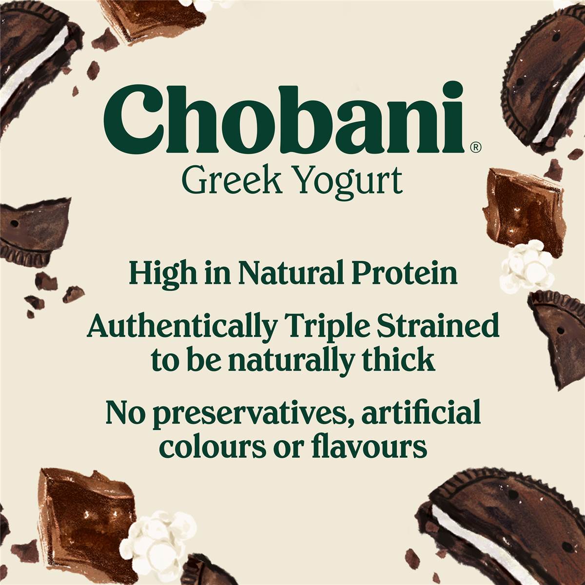 Chobani Flip Greek Yogurt Cookies & Cream Crunch 140g Woolworths
