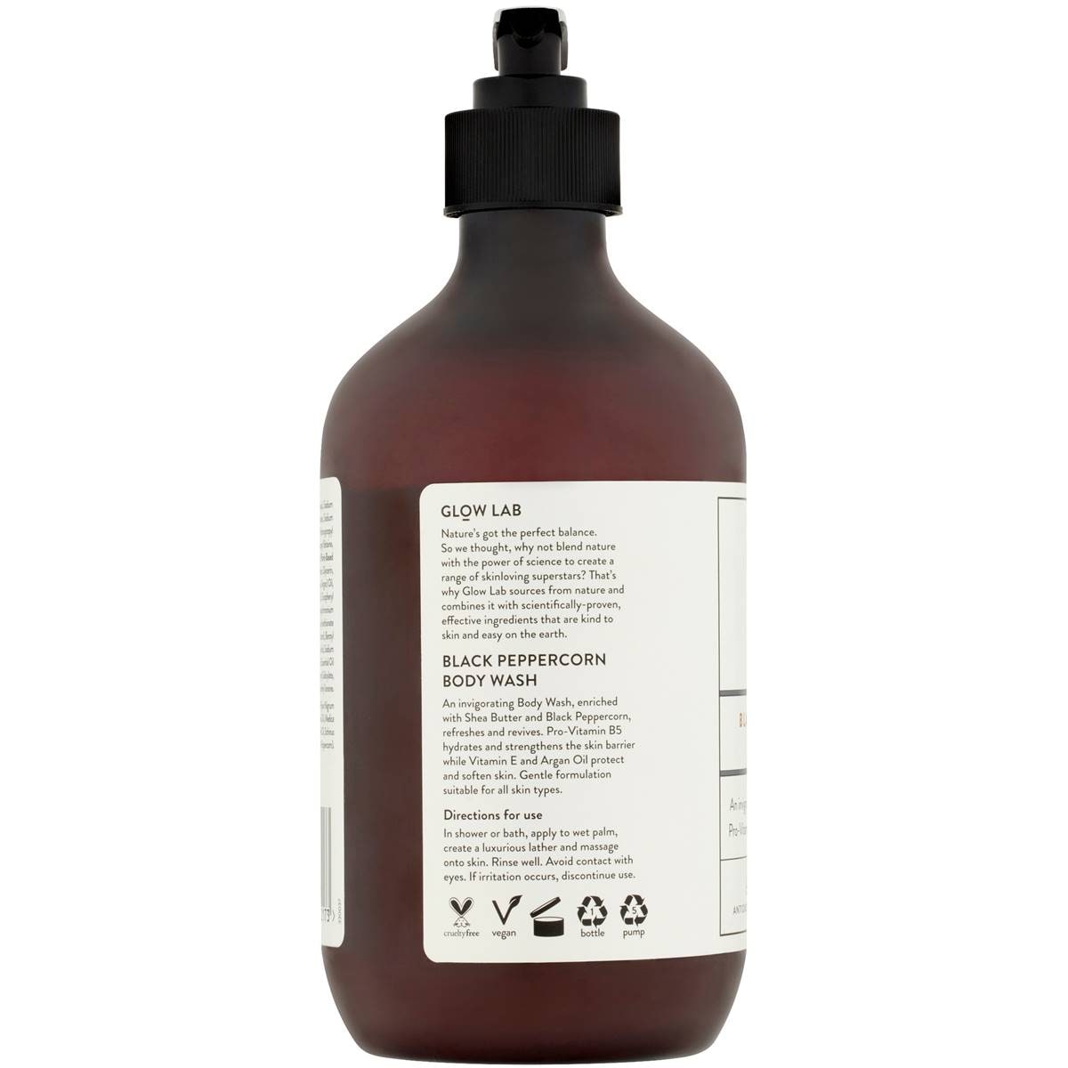 Glow Lab Body Wash Black Peppercorn 400ml Woolworths