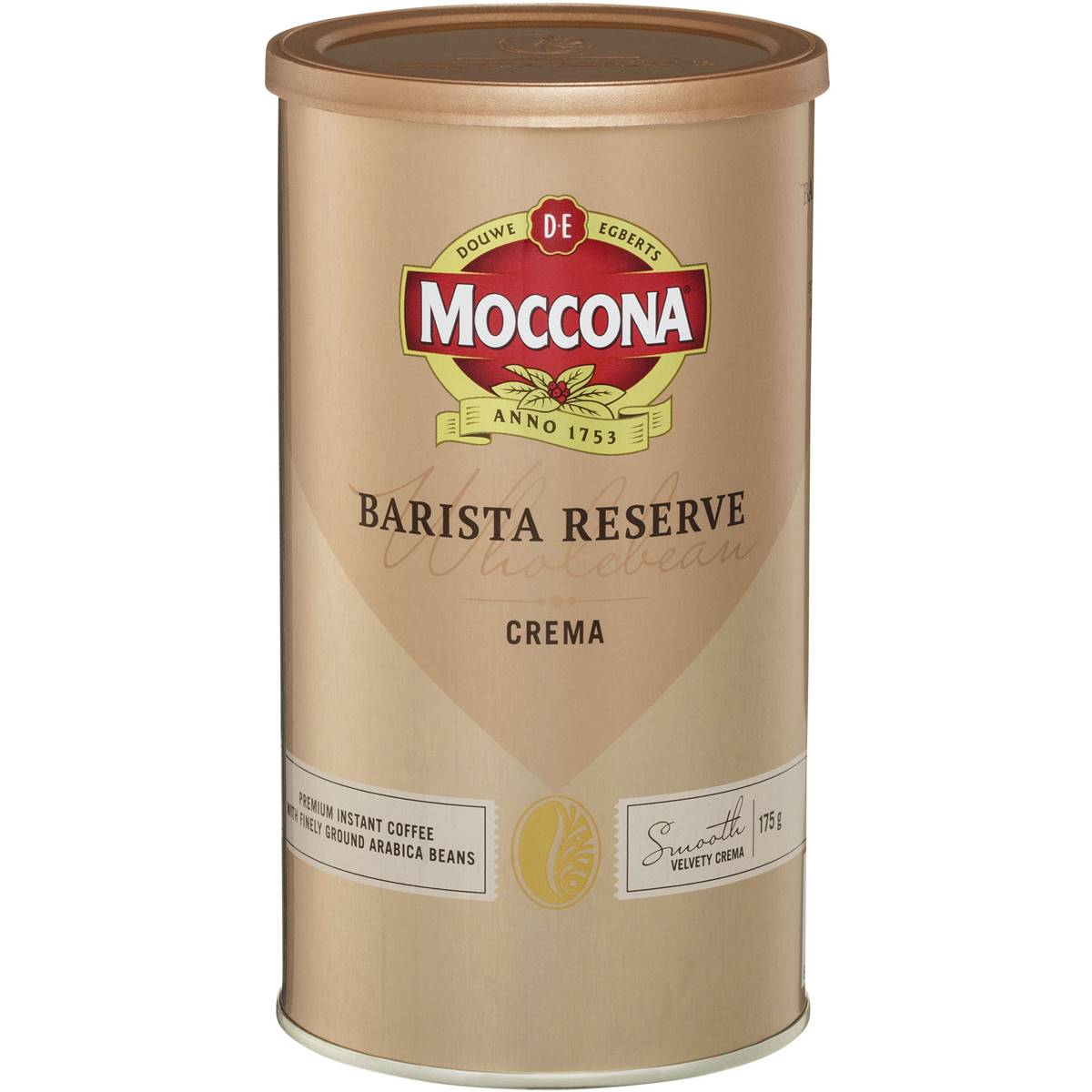 Moccona Wholebean Barista Crema 175g | Woolworths